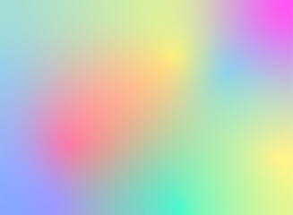Rainbow abstract pastel gradient background with blur effect. Vector banner wallpaper texture.