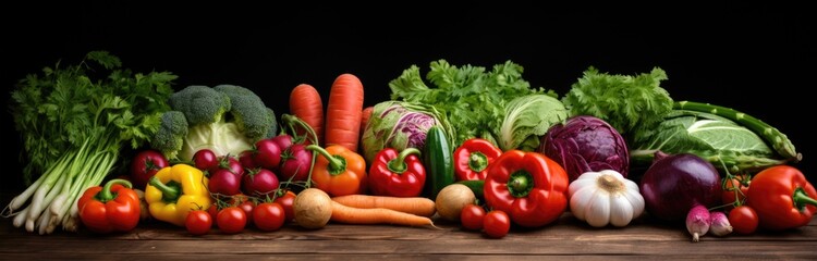 Fototapeta na wymiar Assorted Vegetables on a Table