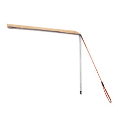 Canvas awning on pole with ropes. Canopy on the side of a car. Hand drawn element for adventure, tourism, touring, outdoors, camping designs. Watercolor illustration isolated on transparent background