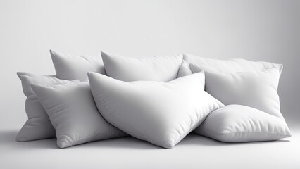 Pillows on White Background