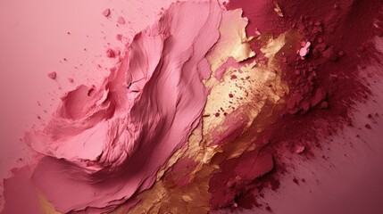 pink and gold beauty powder, showcasing the vibrant colors and texture