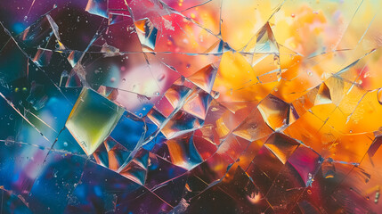 Shattered glass smashed glass texture broken glass wallpaper - obrazy, fototapety, plakaty