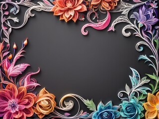 Floral ornament logo and icon set. Abstract beauty flower.