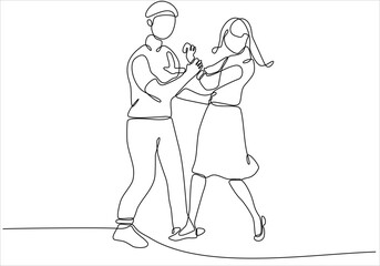 continuous line of situations of harassment and sexual harassment, violence and intimidation between men and women in the workplace in the office and on the street. continuous line