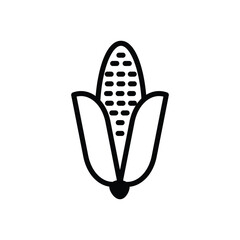  corn icon with white background vector stock illustration
