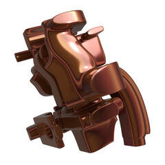 Metal abstract shape, 3d render © neurostructure