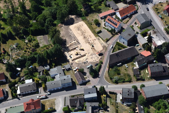 Eggesin, Baustelle Hospiz Karl-Marx-Stra&szlig;e 2016