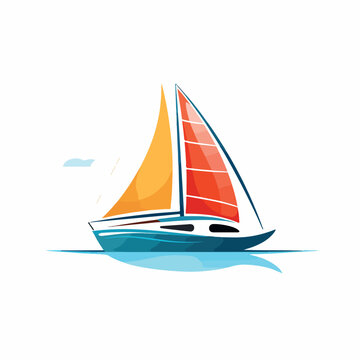 recommend clip art: Catamaran in cartoon, doodle style. Image for t shirt. Isolated 2d vector illustration in logo, icon, sketch style, Eps 10. AI Generative