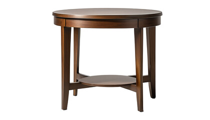 Isolated Image of a Round End Table on White isolated on white background 