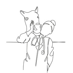 veterinarian with horse © nasharaga