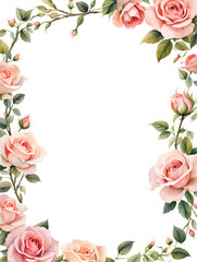 Fototapeta na wymiar red-rose-floral-frame-floating-in-a-void-minimalist-aesthetic-high-resolution-photography-focus