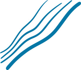 Sea waves silhouette illustration. Wave shape design element