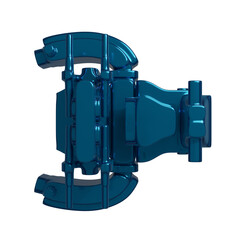 Metal abstract shape, 3d render © neurostructure