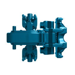 Metal abstract shape, 3d render © neurostructure