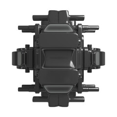 Metal abstract shape, 3d render © neurostructure