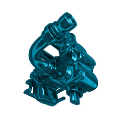 Metal abstract shape, 3d render © neurostructure