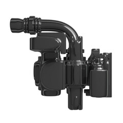 Metal abstract shape, 3d render © neurostructure