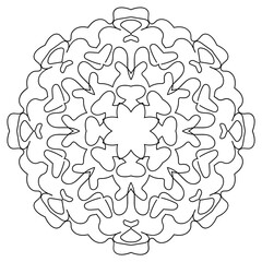 Mandala design with royal look, coloring page, mehndi, tattoo, geometric, circle