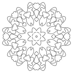 Mandala design with royal look, coloring page, mehndi, tattoo, geometric, circle