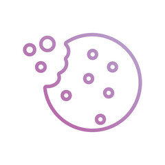  cookies icon with white background vector stock illustration
