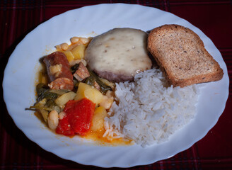 rice with pork