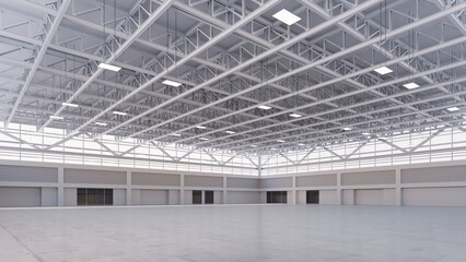 interior of a building.3D render of empty exhibition space. backdrop for exhibitions and events	