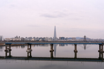 Scenery of the Han River in winter