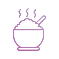 porridge icon with white background vector stock illustration