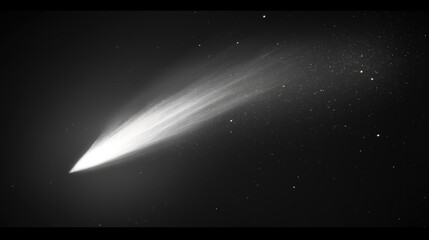 Large flying comet isolated