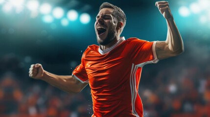 Soccer Player Celebration Generative AI