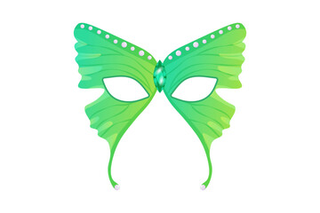 Carnival butterfly mask for carnival, masquerade, purim and mardi gras. On a white isolated background © Anna