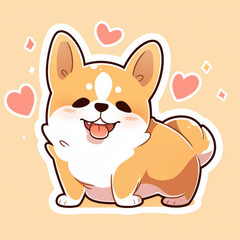 Happy Cute Dog Character Illustrations