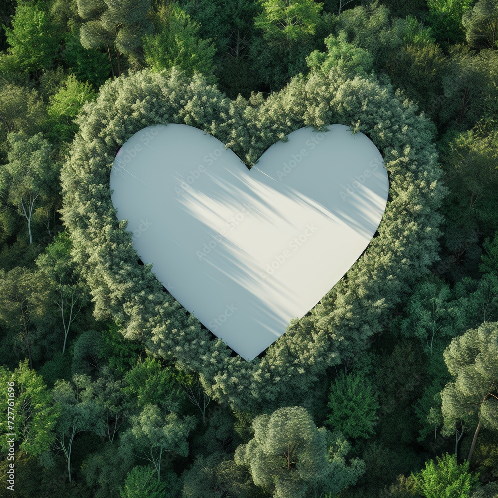 Poster Foret Top View - Abstract Background Generative AI