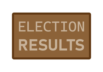 Icono de cartel con resultados electorales.