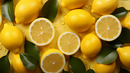 Lemon_abstract_polygon_background