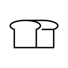 bread icon with white background vector stock illustration