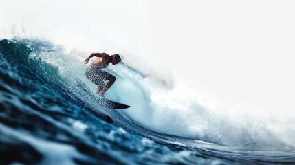 Surfer on the sea wave
