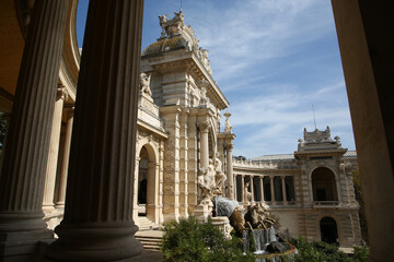 Fototapeta premium Palacio Longchamp, Marsella, Francia
