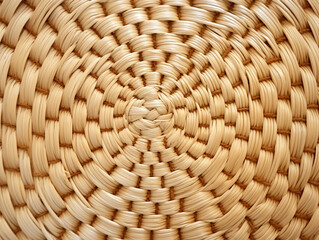 natural straw weaving beige, light brown natural fibers for background, AI Generation