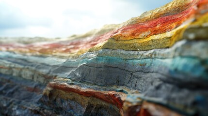Cross-section of the earth's crust with diamond deposits - obrazy, fototapety, plakaty