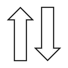 Hollow Vertical Arrows Up Down Icon