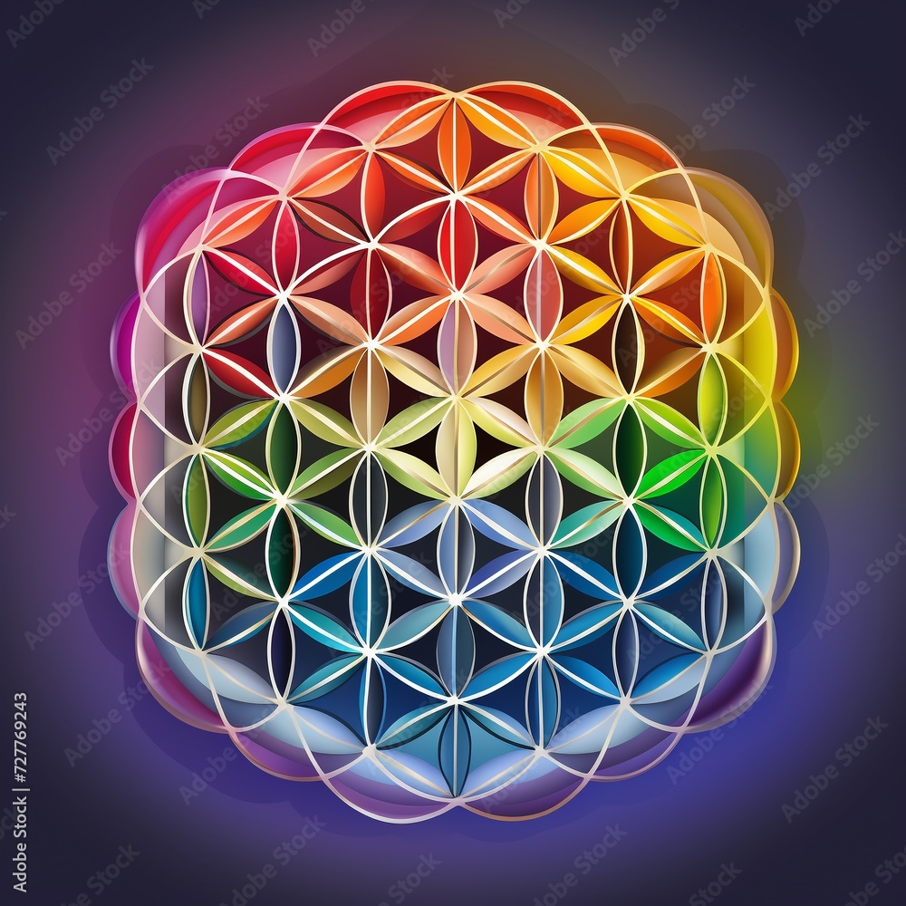 Aufkleber abstract colorful background. psychedelic digital art. 3d rendering.ai.