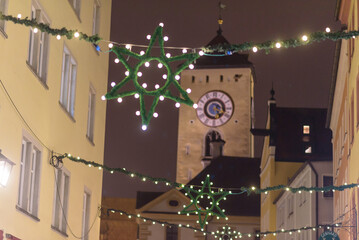 Rathaus in  Regensburg im Winter