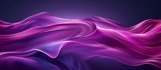 Abstract Flowing Waves in a Bold Purple Background