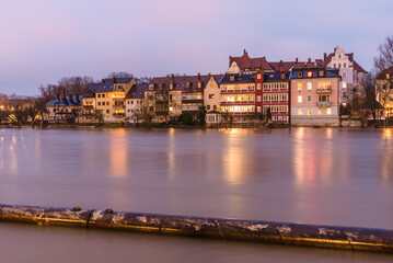 Fototapeta na wymiar Regensburg bei Hochwasser