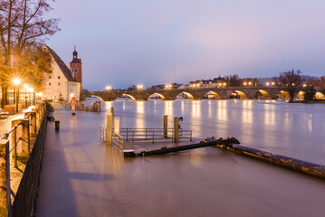 Regensburg bei Hochwasser