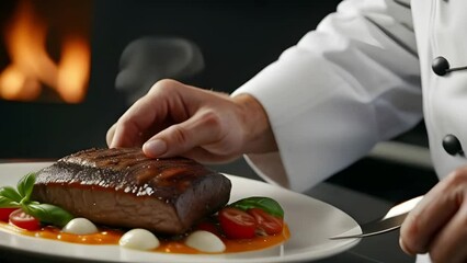 Sizzling Sensations: Chef's Hands in Culinary Action