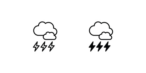  cloudy icon with white background vector stock illustration