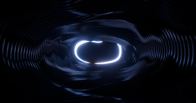 Fast fickerng ring light inside organic tunnel. Energy Vj loop