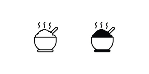 porridge icon with white background vector stock illustration